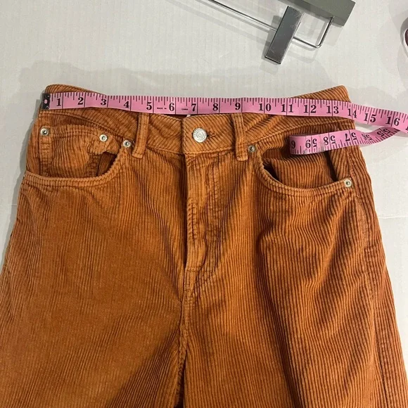 TOPSHOP MOTO CROP CORDUROY PANTS (a369) - Picture 9 of 11